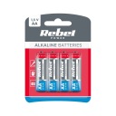Alkalické batérie AA LR06 R6 LR6 4 kusy 1,5V Rebel sticks