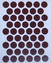 Čiapky na nábytok samolepiace 14mm - mahagón (7102) - 50 ks.