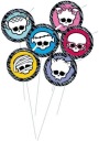 Narodeninové slamky na párty Monster High 6 ks.