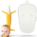 ZUBNÁ KEFKA NA MASÁŽ ZUBOV PRE DETI NA ĎASNÁ NA ZUBY BANÁN
