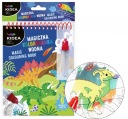 KIDEA Kúzelná opakovane použiteľná vodová omaľovánka DINOSAURY