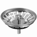 KOVOVÁ ZÁSTRČKA NA DREZ, VEĽKÉ SITKO, ODNÍMATEĽNÉ KLIKNUTÍM, 78MM