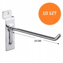 15 CM PRÍVESNÝ HÁČEK HRUBÝ CHROMOVÝ PANEL LIŠTA PRIESTOR NA STENU DRÔT 5MM-10KS