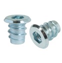 10x nátrubok na skrutkovanie M6 x 12 mm s nákružkom na drevo, ľavý závit