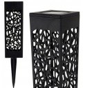 ZÁHRADNÁ SOLÁRNA LAMPA ČIERNA STÓĽOVÁ LED LAMPA 18x6x6 cm