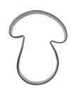 Formička HUBIKÁ 4,7 cm - hríbik, hríby, hríby
