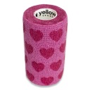 Samolepiaca stabilizačná súdržná bandáž YellowBAND 10 cm srdiečka