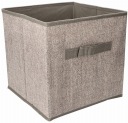 Textilný organizér boxový kôš 25x25x25 cm šedý do šatníkovej skrine