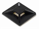 Samolepiaci držiak 20x20mm čierne pásy 100 ks
