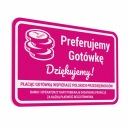 Preferujeme Hotovosť - nálepka 10x15