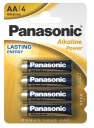 PANASONIC ALKALICKÁ ALKALICKÁ BATÉRIA AA R6 LR6 4 ks