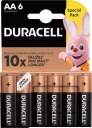 6x DURACELL ALKALICKÉ BATÉRIE AA LR6 MN1500 1,5V