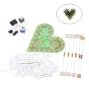 Blikajúce, plávajúce, pulzujúce LED srdce so svetelným efektom biela DIY Kit