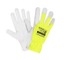 Pracovné rukavice X-PILOT NEON vystužené kožou – viacúčelové 10