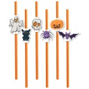 papierové slamky GHOST tekvica SKULL spider CAT x6