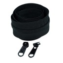 ČIERNA páska na zips 3mm špirála plus 2 posúvače