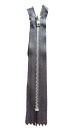 Jemný kovový zips nohavíc, 8 cm, ČIERNA