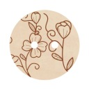 Ozdobný gombík FLORAL MEDIUM nášivka