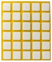 Samolepiace plstené podložky biele 15x15 30 ks