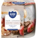 PARAFÍNOVÁ Sviečka VONNÁ SVIEČKA v SKLENE 20H 100G BISPOL JABLKO ŠKORICA