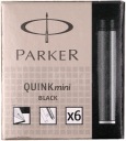 Náplne do plniaceho pera Parker krátke, 6 ks, čierne