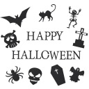Halloween ozdoby Dekorácie Set nápisy figúrky