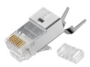 Zástrčka RJ45 pre káble cat.6a, cat.7, cat.7a, tienená