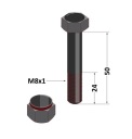 Kalená skrutka M8x50 pre cepovú kosačku, trieda 10.9