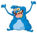 NÁLEPKA NA OKNO NÁBYTOK ZRKADLO MONSTER CREATURE