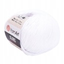 Priadza YarnArt Jeans 62 optická biela 50g/160m