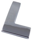 N8G63 ZNAK PÍSMENO CHROM L l VEĽKÉ 5,6cm