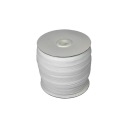 PLOCHÁ PLETENÁ GUMA, BIELA, elastická, 10 mm, 5 m dlhá