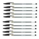 BiC Cristal guľôčkové pero 0,4 MM ČIERNA odolná 10 ks