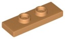2 x doska LEGO 34103, upravená 1 x 3 s 2 cvočkami (dvojitý mostík)