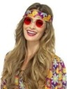 LENONKA ČERVENÉ OKULIARE HIPPIE HIPPIE 70. ROKOV