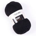 Priadza YarnArt Baby, farba 585 Čierna, 50 gramov