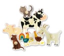 SMILY PLAY Drevené puzzle Montessori farmárske drevené puzzle