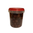 Talianske čierne olivy Miccio v slanom náleve s kôstkou, 500g, netto