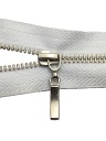 Zips, kovový jazdec, nerozoberateľný #3, biely, 10 cm