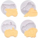 COOKIE CUTTERS TRAKTOR RÝPADLO DOZER stavebné vozidlá 4 ks