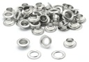 Leathercraft očká 6 mm SILVER + 100 kovové podložky