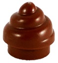 LEGO 1X1 KUČERAVÁ ZMRZLINA HNEDÁ Č. 53119 1PC