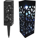 Solárny stĺpik, solárne LED záhradné svietidlo, 28 cm, súmrakový senzor