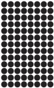 Nálepky CIRCLES Bodky 2cm 104ks Čierna