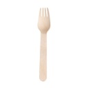 Ekologická drevená vidlička, breza, 16 cm, 100 ks
