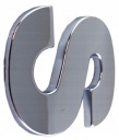 R9N41 PÍSMENO CHROME S s VEĽKÉ 5,6 cm ZNAK PÍSMENO