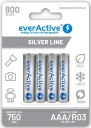 4x everActive R03/AAA Ni-MH 800 mAh r2u batérie