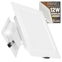 LED stropný panel, zapustený, pod omietku, štvorcový, 12 W, neblikajúci CCD