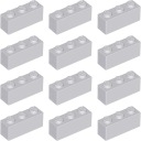 LEGO Brick 1x3 svetlosivá LBG 4211428 3622 - 12 ks