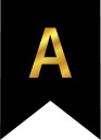 Vlajka Letter A Vlajky Banner Akýkoľvek nápis Čierny